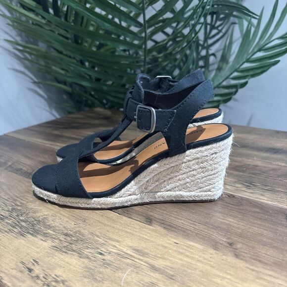 Lucky Brand Millinda Canvas Espadrille Wedge Sandals Size 6.5 - Picture 3 of 7